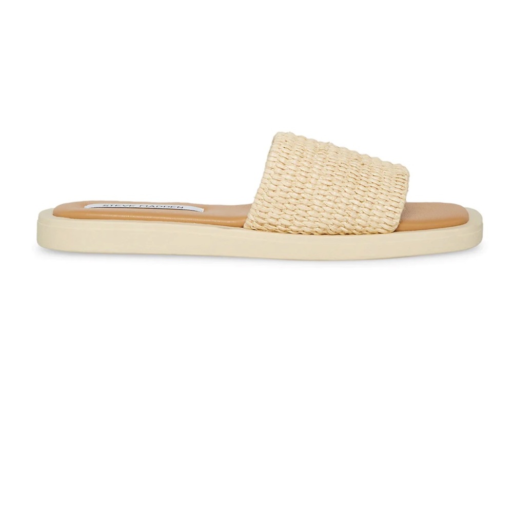 Steve Madden Leigh Natural Slides size 6